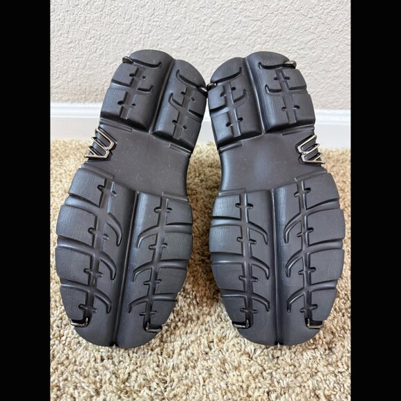 New Rock RePoshed Black NWOT Short Boots Shoes Ayustrong Aysz CD811 Metal 8 - Picture 6 of 7